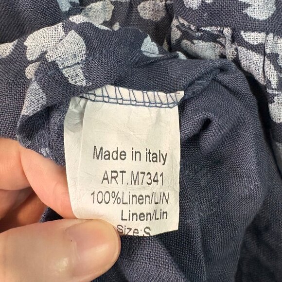 Anthropologie | Luisa Perla 100% Linen Midi Length High Neckline Dress Size S - Picture 14 of 14